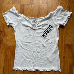 BDG White Off-Shoulder Tee NWT